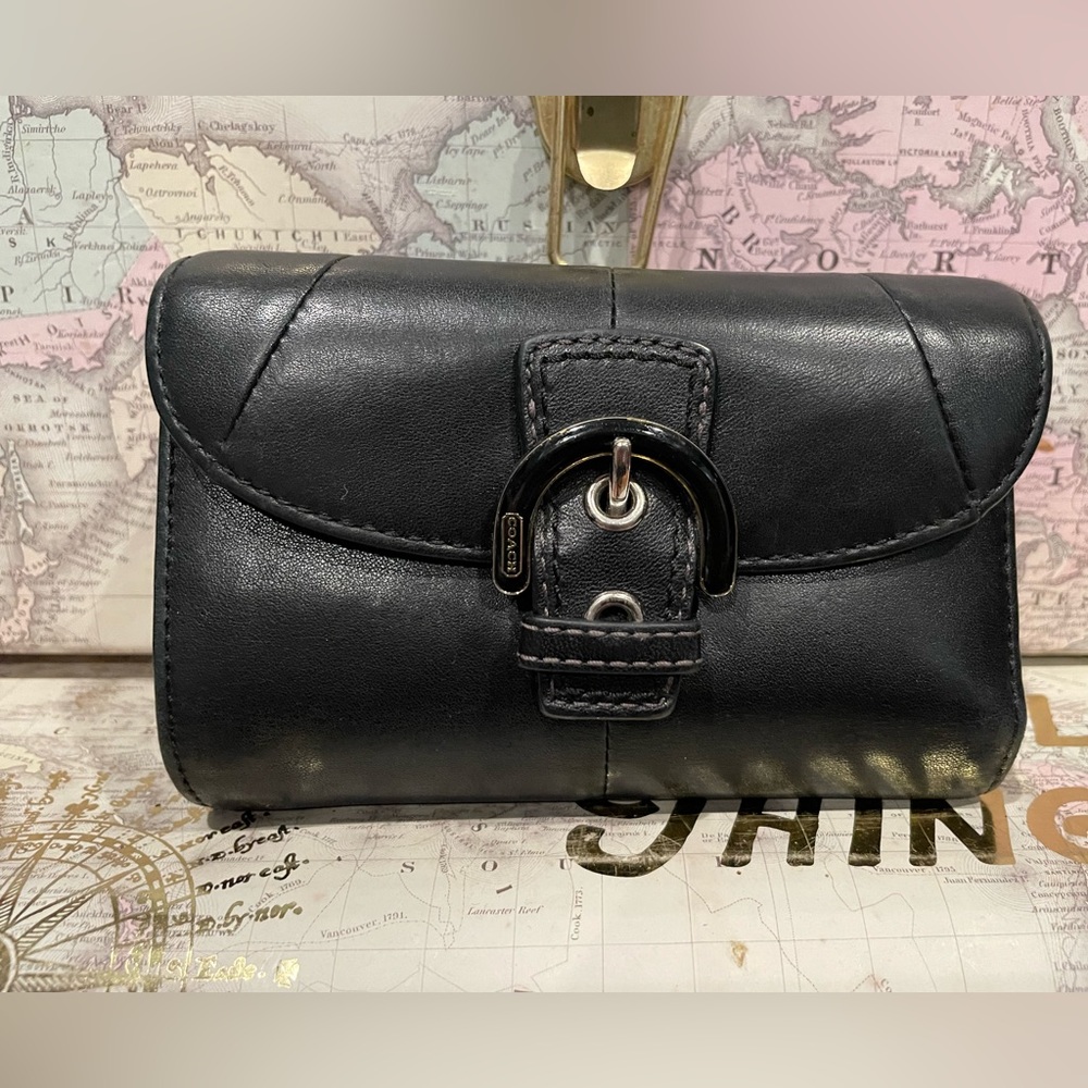Black Leather Coach Wallet